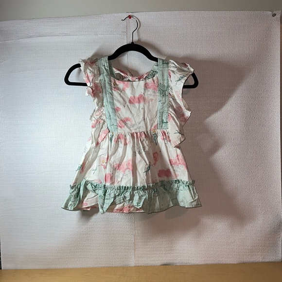HANDMADE Peter Pan Pinafore Top Size 4/5 - Picture 1 of 3